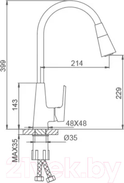 Изображение товара Смеситель Frap F4471-6 (черный)