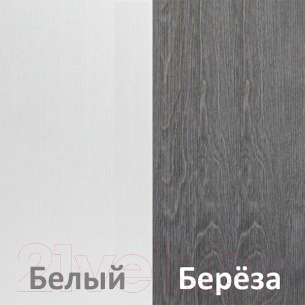 Изображение товара Комод Кортекс-мебель Бари 80 4ш (белый/белый/береза)