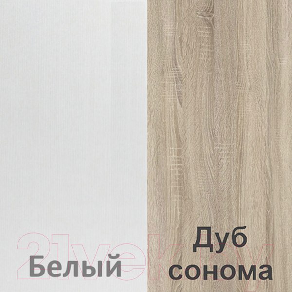 Изображение товара Комод Кортекс-мебель Бари 80 4ш (белый/белый/дуб сонома)