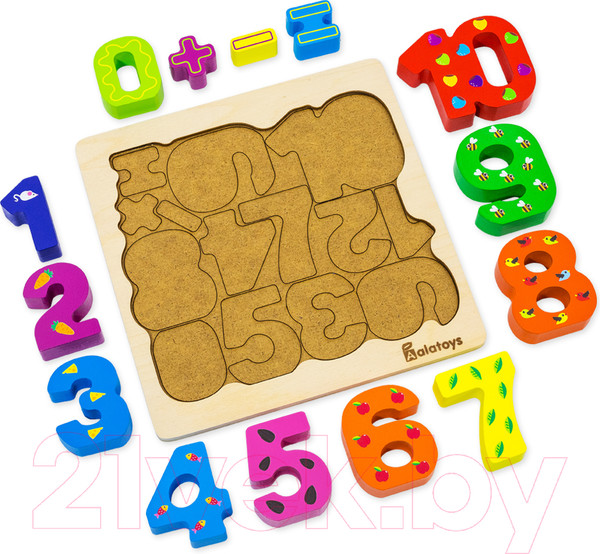 Изображение товара Развивающий игровой набор Alatoys Балансир-башня. Цифры / БШ04