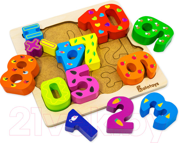 Изображение товара Развивающий игровой набор Alatoys Балансир-башня. Цифры / БШ04