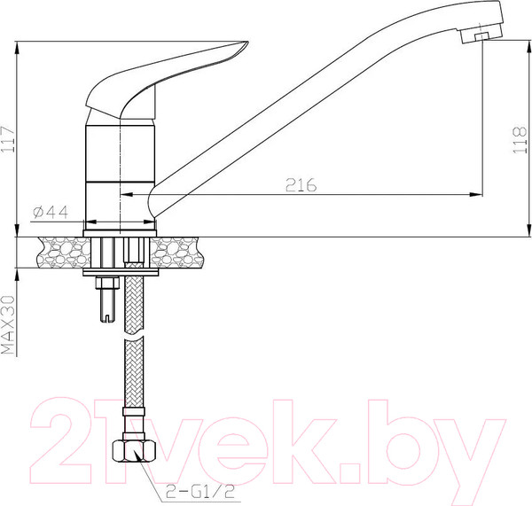 Изображение товара Смеситель AV Engineering AVKOR4-A138-212