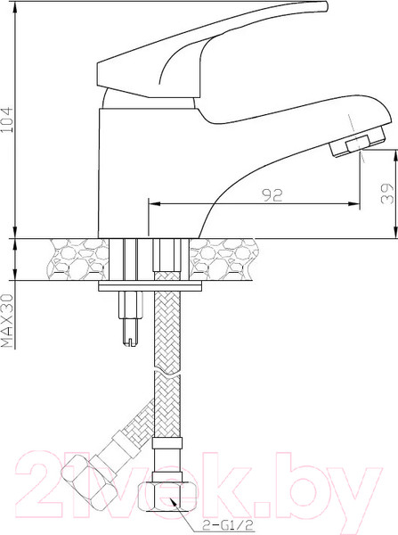 Изображение товара Смеситель AV Engineering AVKBL1-A130-210