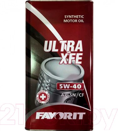Изображение товара Моторное масло Favorit Ultra XFE 5W40 API SN/CF Metal / 54695 (1л)