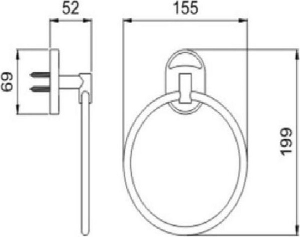 Изображение товара Кольцо для полотенца РМС A1022
