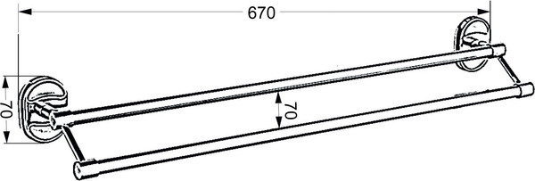 Изображение товара Держатель для полотенца РМС A1023