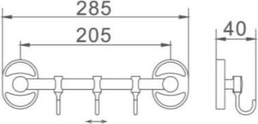 Изображение товара Крючок для ванной РМС A5023