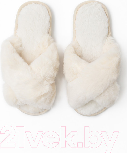 Изображение товара Тапочки домашние Amaro Home Bunny Открытый нос / HOME-4025Bu-Mo-40 (р.40-41, молочный)