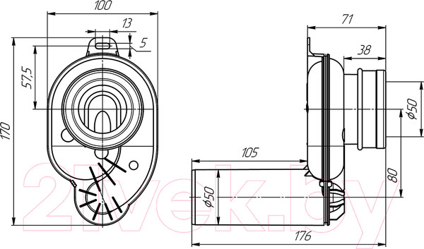 Изображение товара Сифон Ани Пласт U0605
