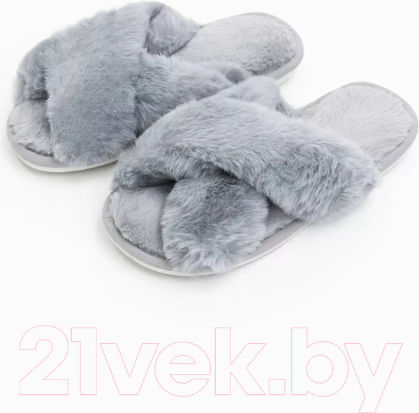 Изображение товара Тапочки домашние Amaro Home Bunny Открытый нос / HOME-4025Bu-Gr-40 (р.40-41, серый)