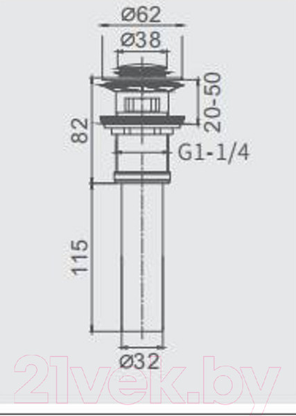 Изображение товара Донный клапан Frap F66-2