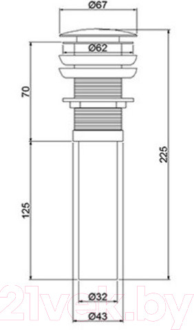 Изображение товара Донный клапан Frap F65