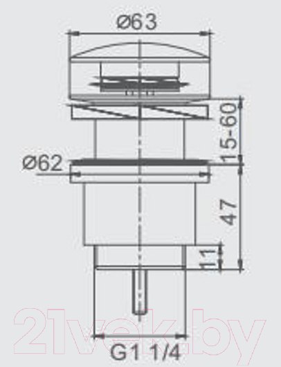Изображение товара Донный клапан Frap F62
