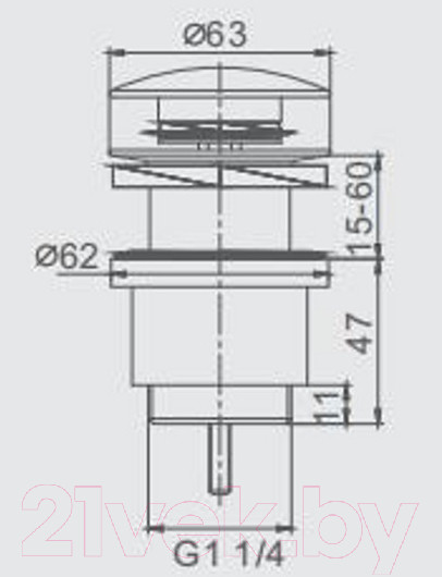 Изображение товара Донный клапан Frap F62-7