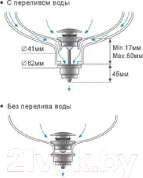 Изображение товара Донный клапан Frap F62-7