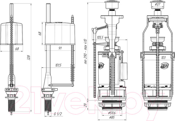 Изображение товара Арматура Ани Пласт WC3550