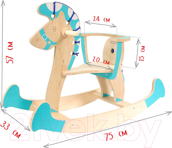 Изображение товара Качалка детская Woody Лошадка тип B1 / 03229
