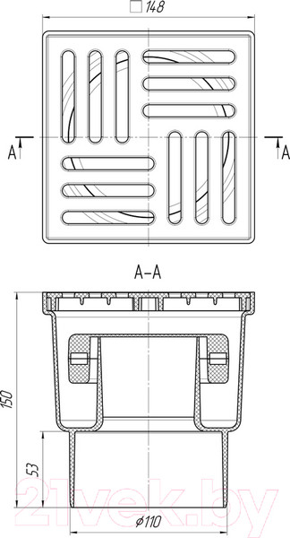 Изображение товара Трап для душа Ани Пласт TQ1210