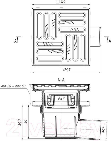Изображение товара Трап для душа Ани Пласт TQ5612