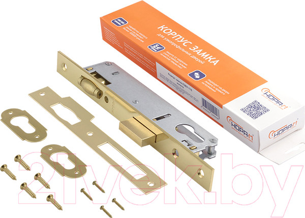 Изображение товара Корпус врезного замка Нора-М КЗВУ-116 (золото)