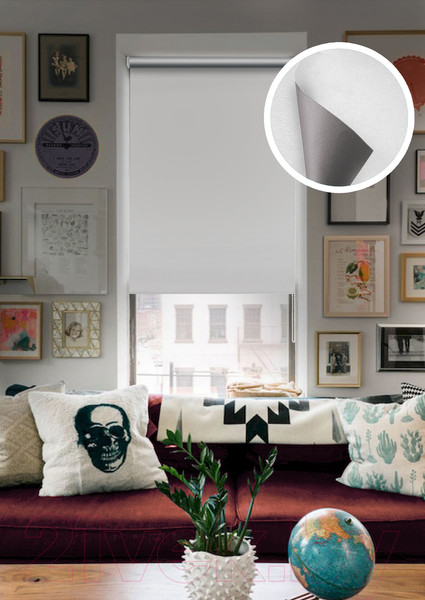 Изображение товара Рулонная штора Эскар Вlackout 52х170 / 814650521601 (белый)