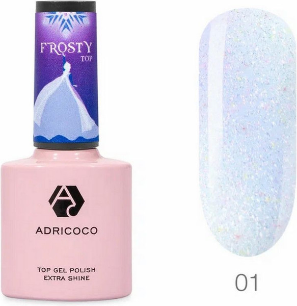 Изображение товара Топ для гель-лака Adricoco Frosty Top Хамелеон со светоотражающими частицами №1 (8мл)