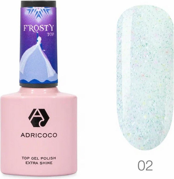 Изображение товара Топ для гель-лака Adricoco Frosty Top Хамелеон со светоотражающими частицами №2 (8мл)