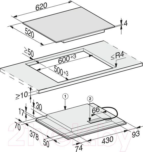 Изображение товара Индукционная варочная панель Miele KM 7564 FL