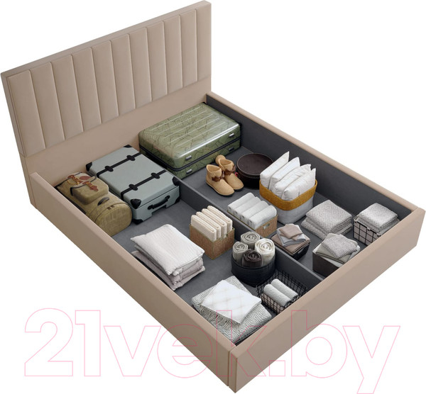 Изображение товара Двуспальная кровать Аквилон Рица-1 18 ПМ (конфетти мокко)