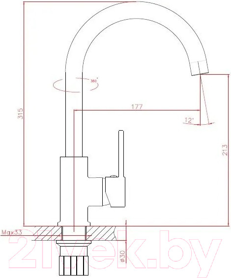 Изображение товара Смеситель AV Engineering AVHOP4-B996-649