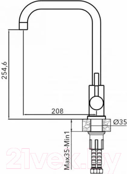 Изображение товара Смеситель AV Engineering AVZAR4-B304GR-739