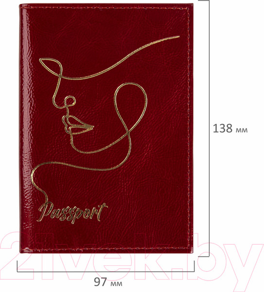 Изображение товара Обложка на паспорт Brauberg Impression / 238211 (красный)