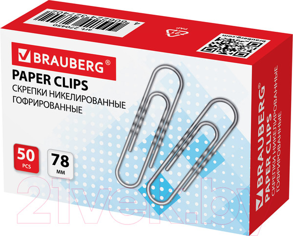 Изображение товара Скрепки Brauberg 270450 (50шт)