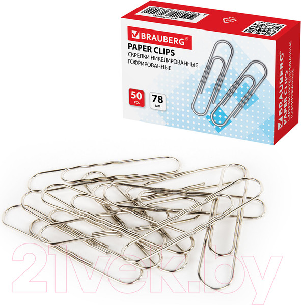 Изображение товара Скрепки Brauberg 270450 (50шт)