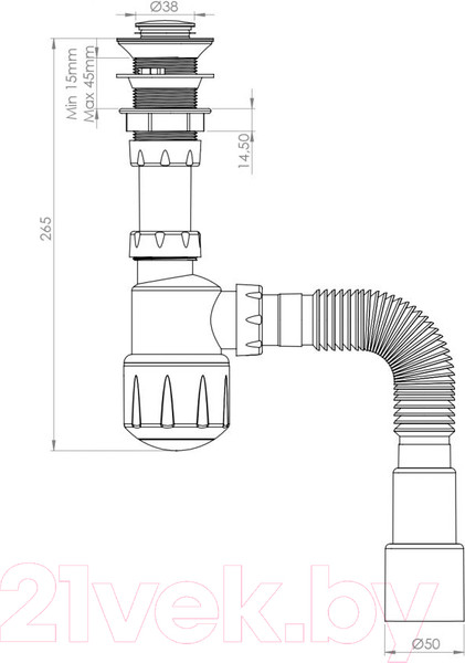 Изображение товара Сифон AV Engineering AVE129747