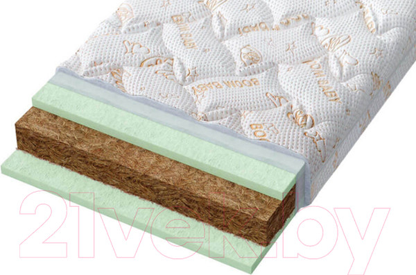 Изображение товара Матрас в кроватку Boom Baby NewBaby Eco Double 11x60x119 / NB-12/Ст (стеганный трикотаж)
