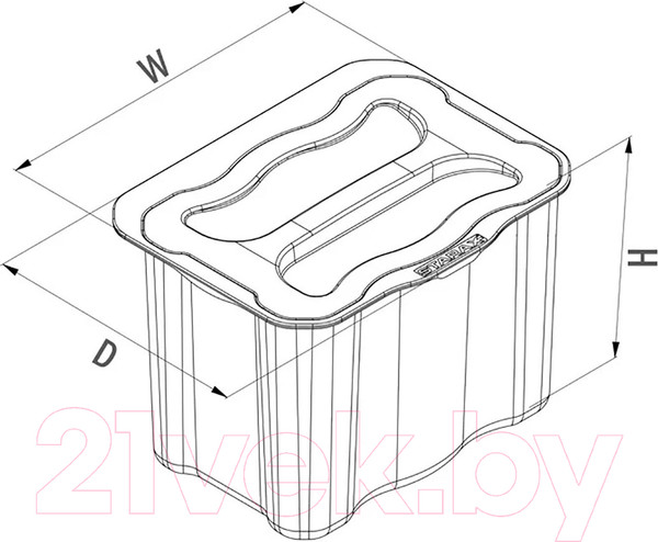Изображение товара Мусорное ведро Starax Подвесной S-2575-G (5л)