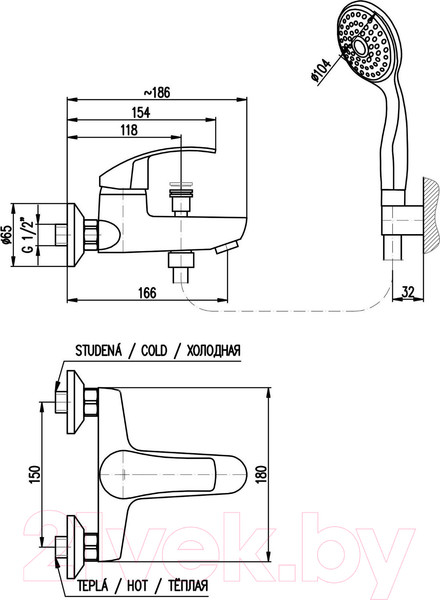 Изображение товара Смеситель Slezak RAV Mississippi MS054.5-1