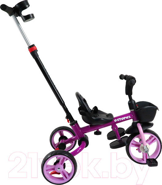 Изображение товара Трехколесный велосипед с ручкой Maxiscoo Octopus 2023 / MSC-TCL2302VL (фиолетовый)