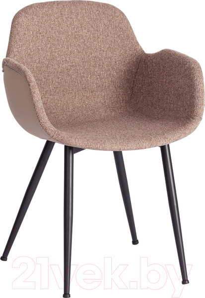 Изображение товара Стул Tetchair Valentino металл/экокожа/ткань (коричневый/черный)