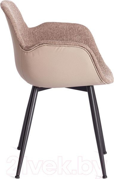 Изображение товара Стул Tetchair Valentino металл/экокожа/ткань (коричневый/черный)