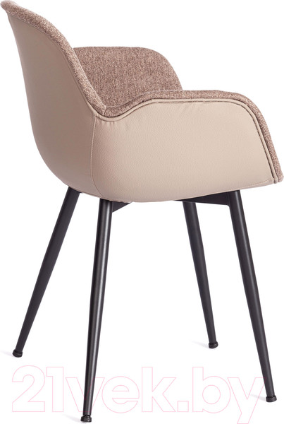 Изображение товара Стул Tetchair Valentino металл/экокожа/ткань (коричневый/черный)