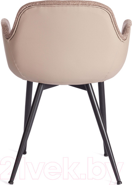 Изображение товара Стул Tetchair Valentino металл/экокожа/ткань (коричневый/черный)