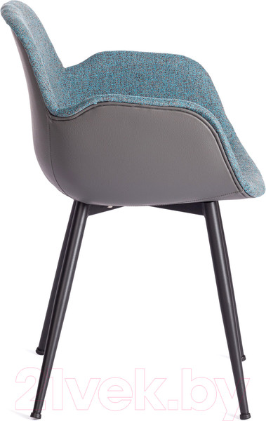 Изображение товара Стул Tetchair Valentino металл/экокожа/ткань (бирюзовый/серый/черный)