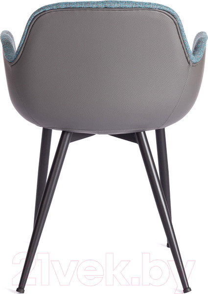 Изображение товара Стул Tetchair Valentino металл/экокожа/ткань (бирюзовый/серый/черный)