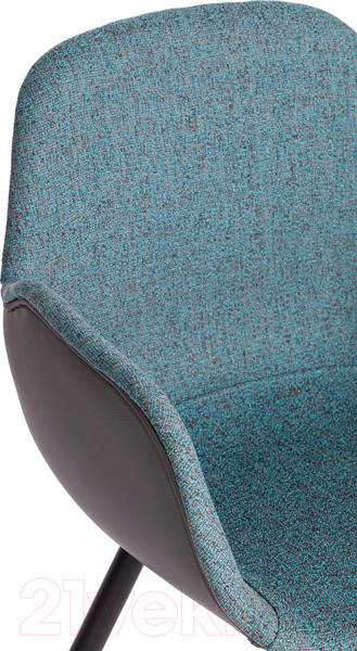 Изображение товара Стул Tetchair Valentino металл/экокожа/ткань (бирюзовый/серый/черный)