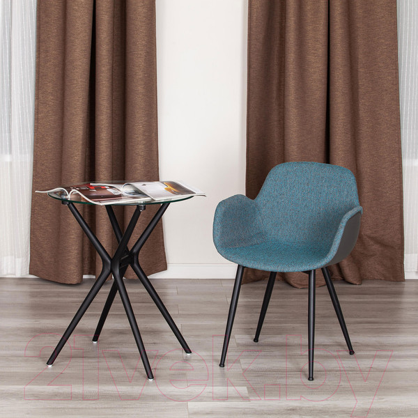 Изображение товара Стул Tetchair Valentino металл/экокожа/ткань (бирюзовый/серый/черный)