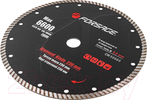 Изображение товара Отрезной диск алмазный Forsage F-CW59985