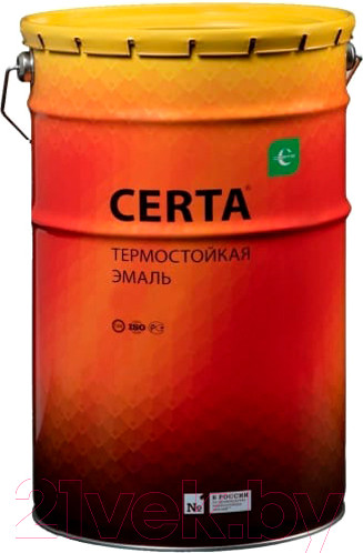Изображение товара Краска Certa Термостойкая 9011 800С (25кг, черный полуглянец)