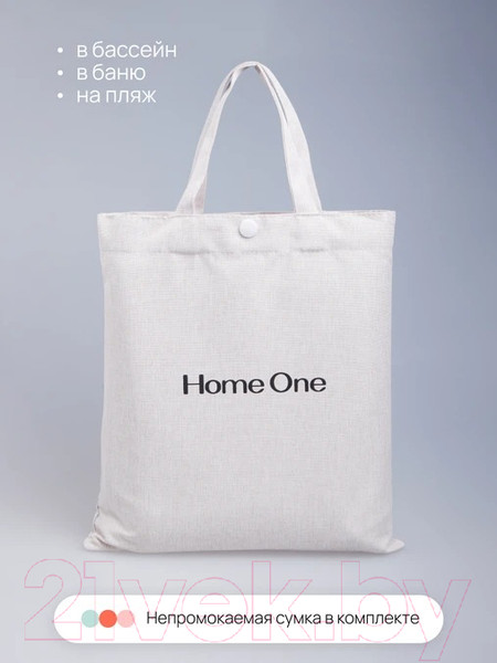 Изображение товара Шторка-занавеска для ванны Home One Linen 180x200 / 412875 (бежевый)